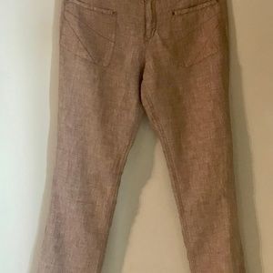 Horny Toad Brown Linen Pants Size 8